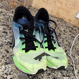 Puma Neon Green and Black Running Shoes